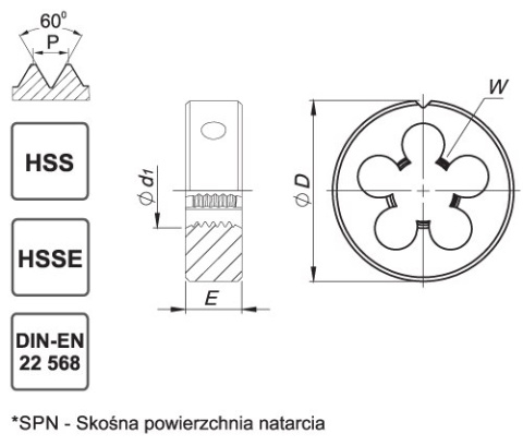 Narzynka Maszynowa Din M G Hsse Inox N Fanar